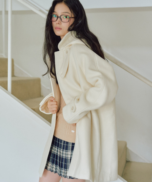 Freya Classic Hooded Coat [IVORY]
