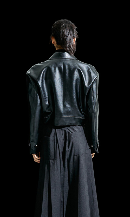 Reculer Leather Half Jacket черный custom-made