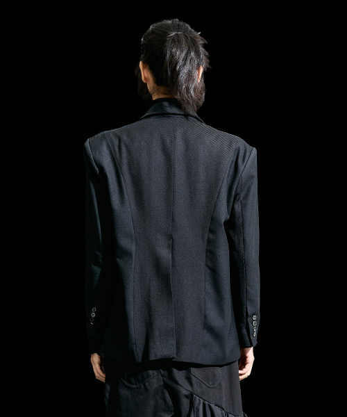 Two type mixed Jacket черный