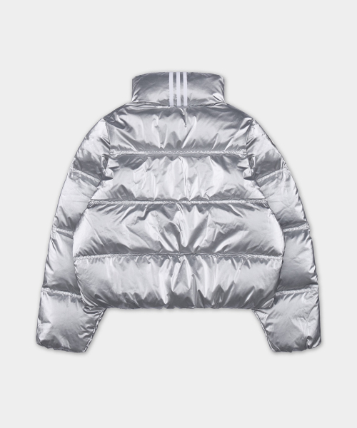 Короткий пуховик puff - Silver / KV2676