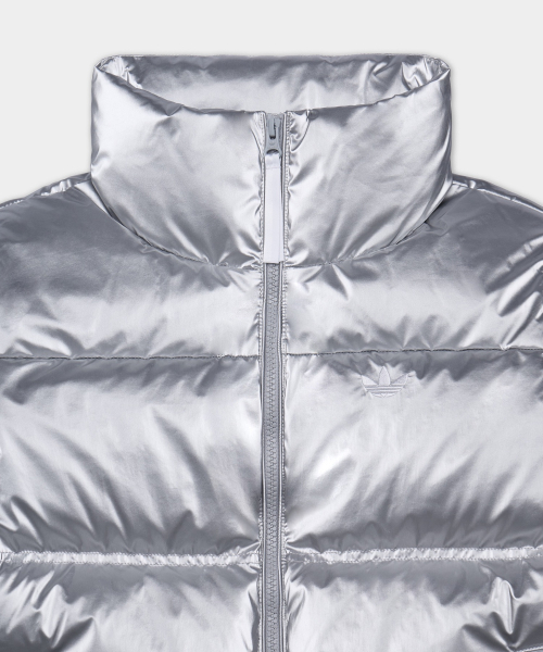 Короткий пуховик puff - Silver / KV2676