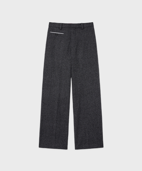 SN Wool Blend Straight Pants (Charcoal)