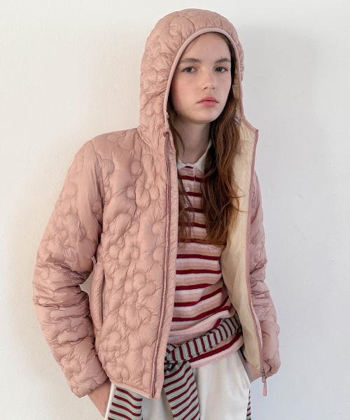 Light Down Hoodie Jacket (Pink)