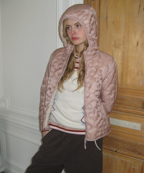 Light Down Hoodie Jacket (Pink)