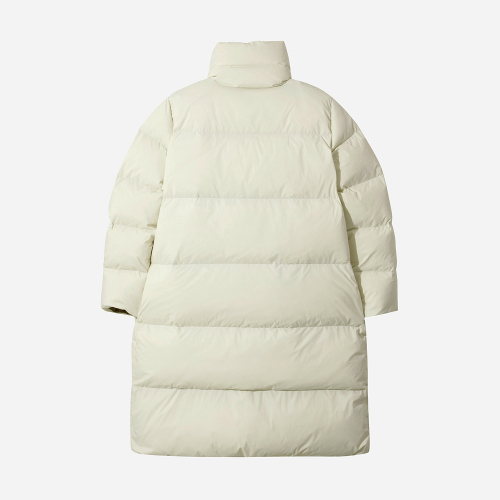 Женский двусторонний пуховик D7 Long (IVORY)