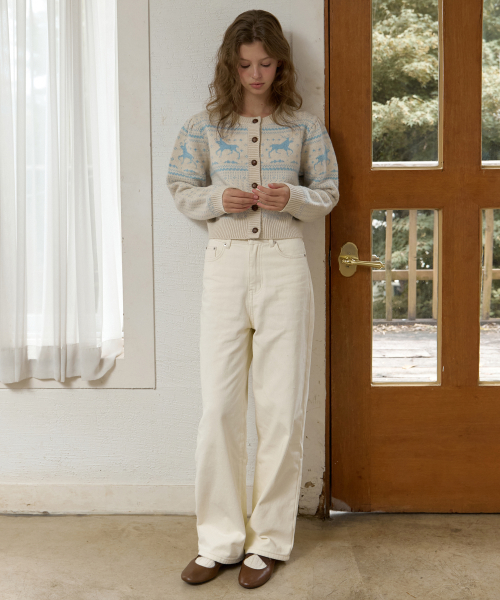 A SEMI WIDE BRUSHED PANTS_IVORY