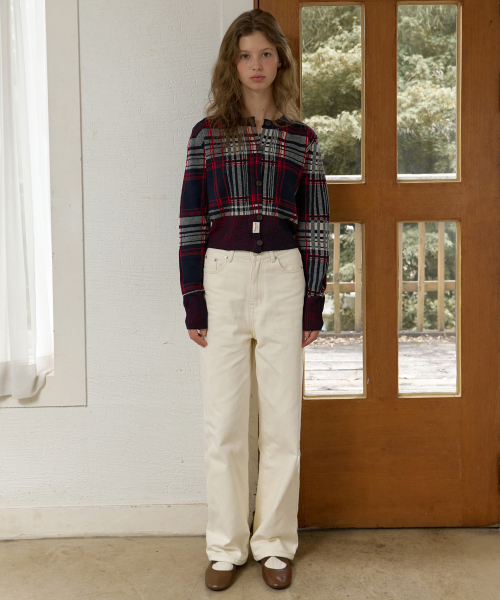 A SEMI WIDE BRUSHED PANTS_IVORY