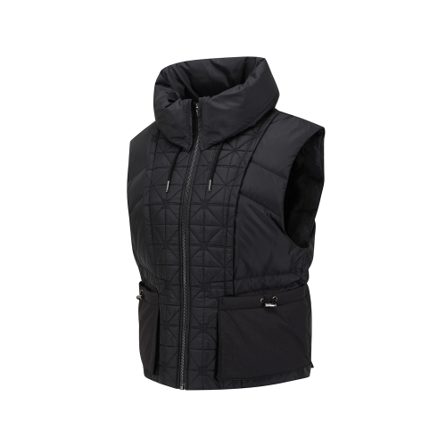 WOMEN WI HIGH NECK DOWN VEST_BK