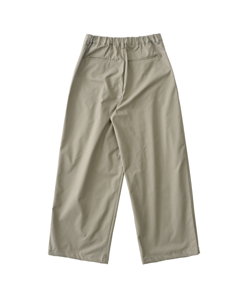 Хлопковые слаксы на резинке с защипами (Khaki)