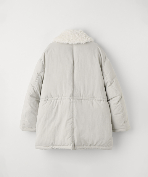DETACHABLE FUR PADDED JUMPER_LIGHT серый