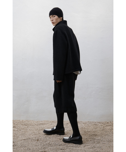 Tweed Zip-up куртка - чёрный
