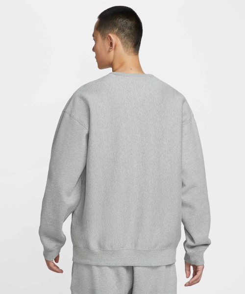 Solo Swoosh Fleece Crew M — Dark Grey Heather/White HV1087-063