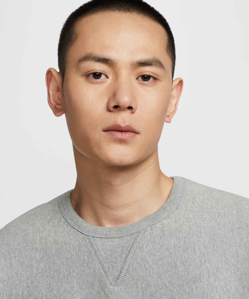 Solo Swoosh Fleece Crew M — Dark Grey Heather/White HV1087-063