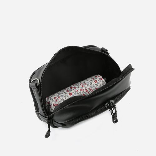 Кожаная сумка-антивор Yaki bag the BLACK Leather (1color)