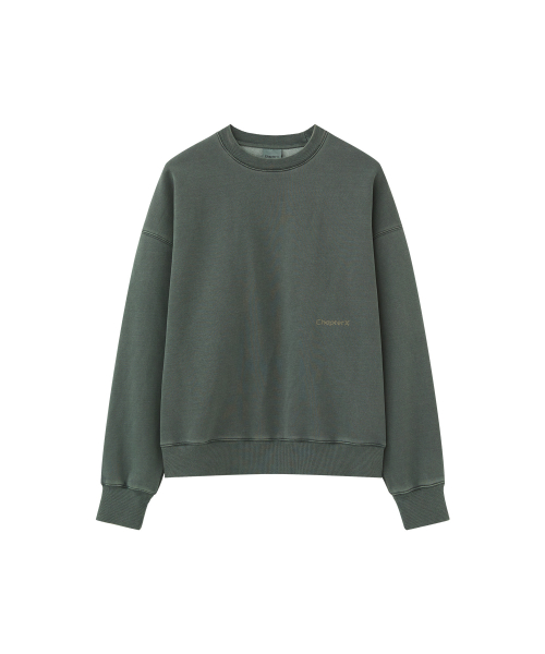 Свитшот оверсайз с перфорацией Pigment (Green)
