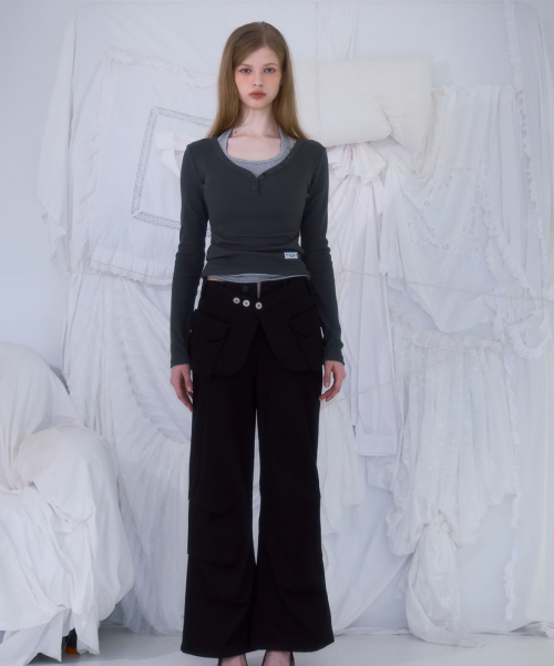 Skirt Layered Bootcut брюки [чёрный]