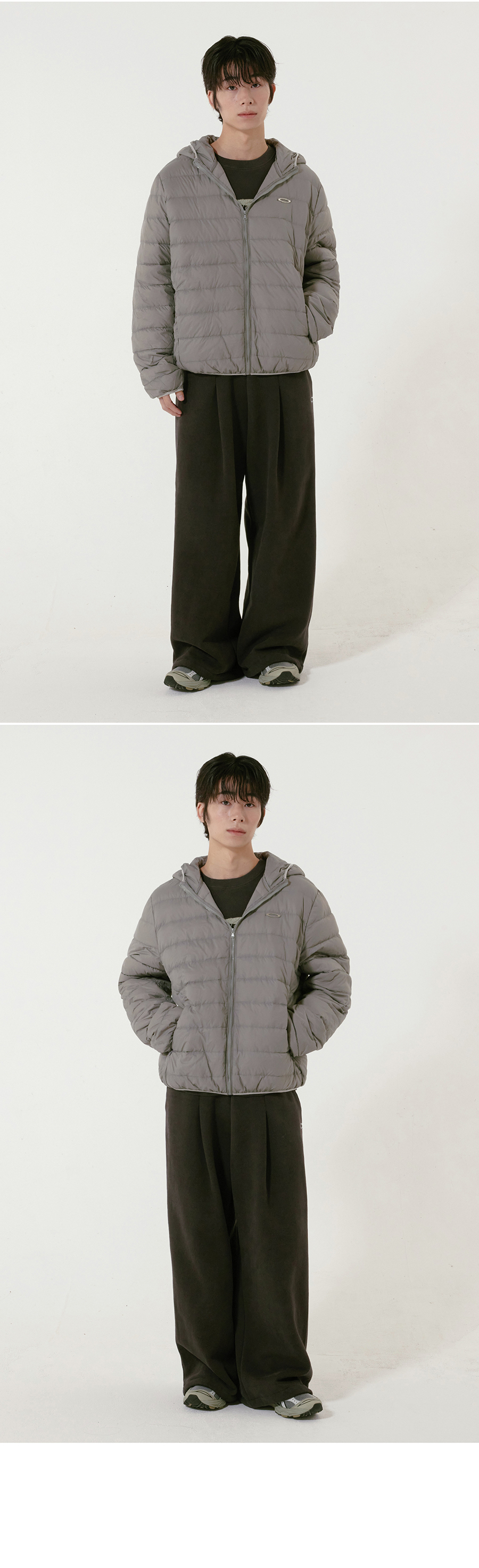 ONE-TUCK WIDE SWEATPANTS - 2 COLORS CHARCOAL