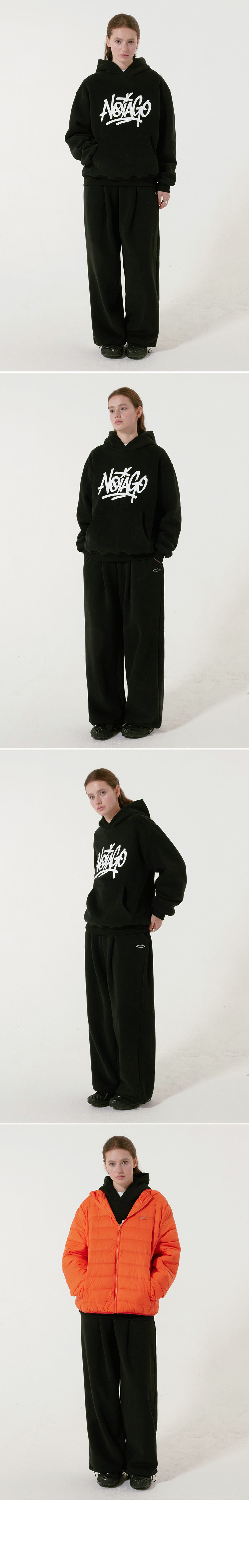 ONE-TUCK WIDE SWEATPANTS - 2 COLORS CHARCOAL