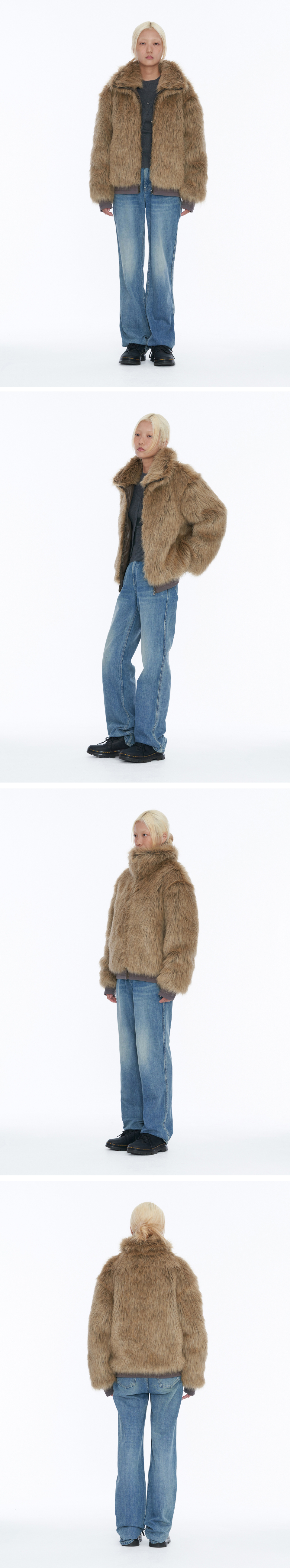 웰빙익스프레스(WELLBEING EXPRESS) Fur Jacket Camel - 사이즈 & 후기