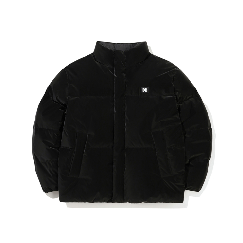 Пуховик со стойкой COATED BLACK