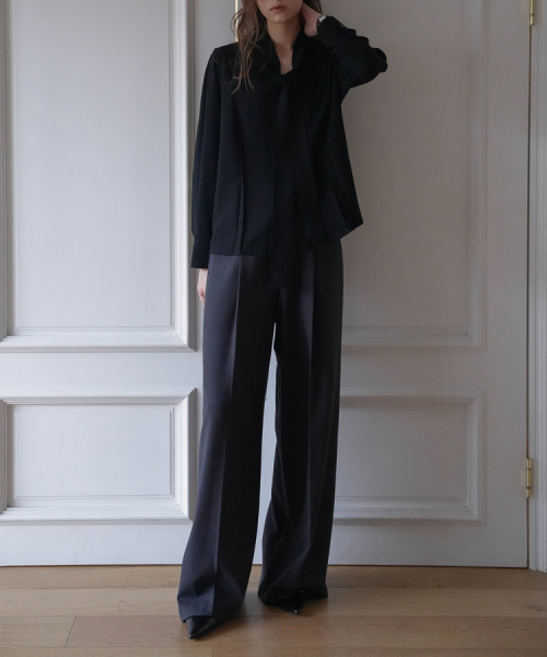 шерстяной Wide Slacks [угольный]