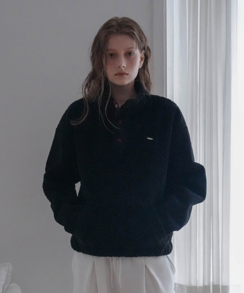 Shearling Half Zip-up [чёрный]