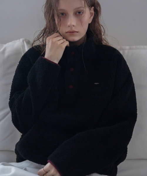 Shearling Half Zip-up [чёрный]