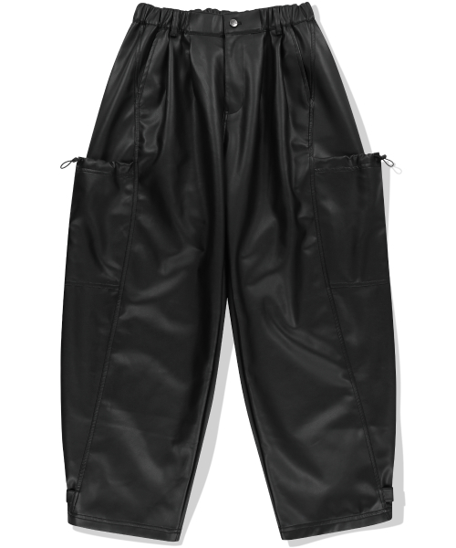 Big Pocket One Tuck карго брюки - чёрный