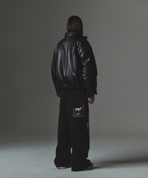Panel Stud Puffer куртка - чёрный