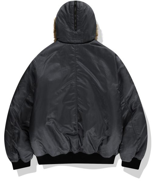 мех Hooded N2B бомбер куртка - чёрный