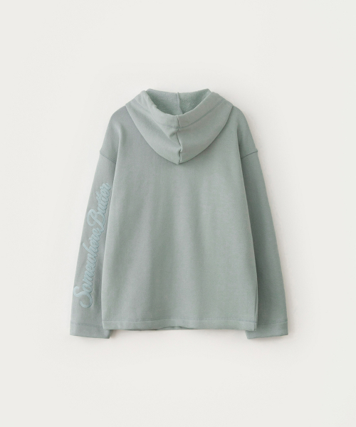 Bold Logo Button Hoodie - Pistachio