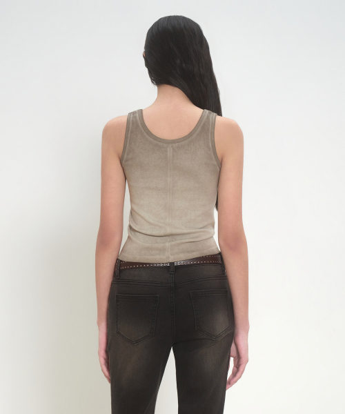 Женский топ Dirty Dyed Tank Top (Greyish Beige)