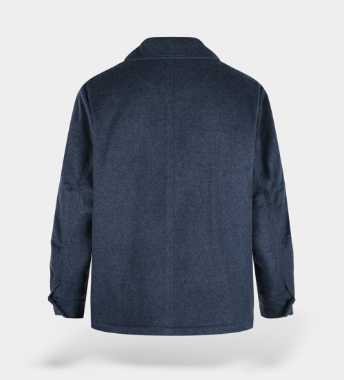Шерстяная стеганая куртка с карманами - Washed Navy