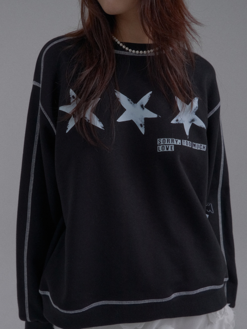 Never Lost Star Sweatshirt_Black