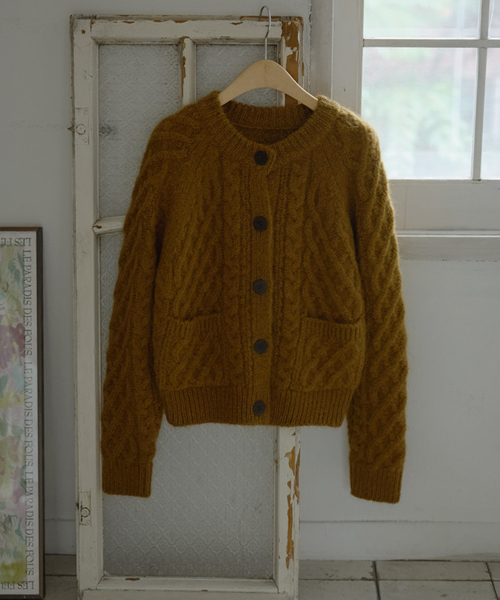 Кардиган из кид-мохера с косами Diane Cardigan (4 цвета)