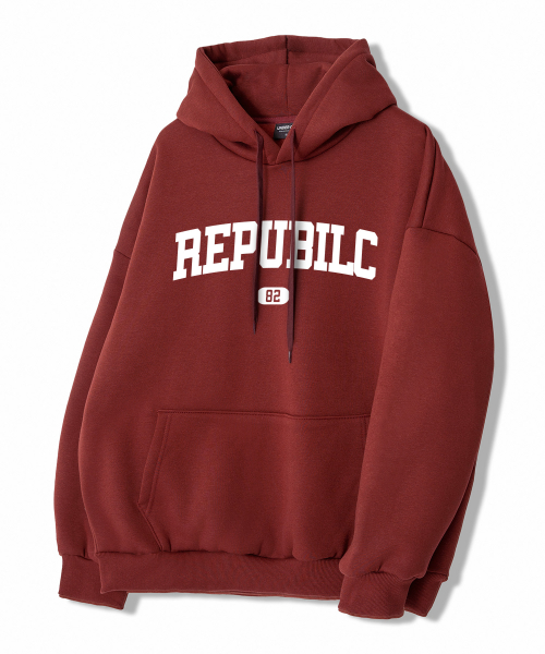 Худи с начесом Peachskin Essential Republic Burgundy