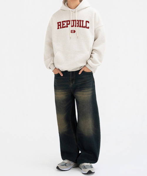 Худи с начесом Peachskin Essential Republic Burgundy