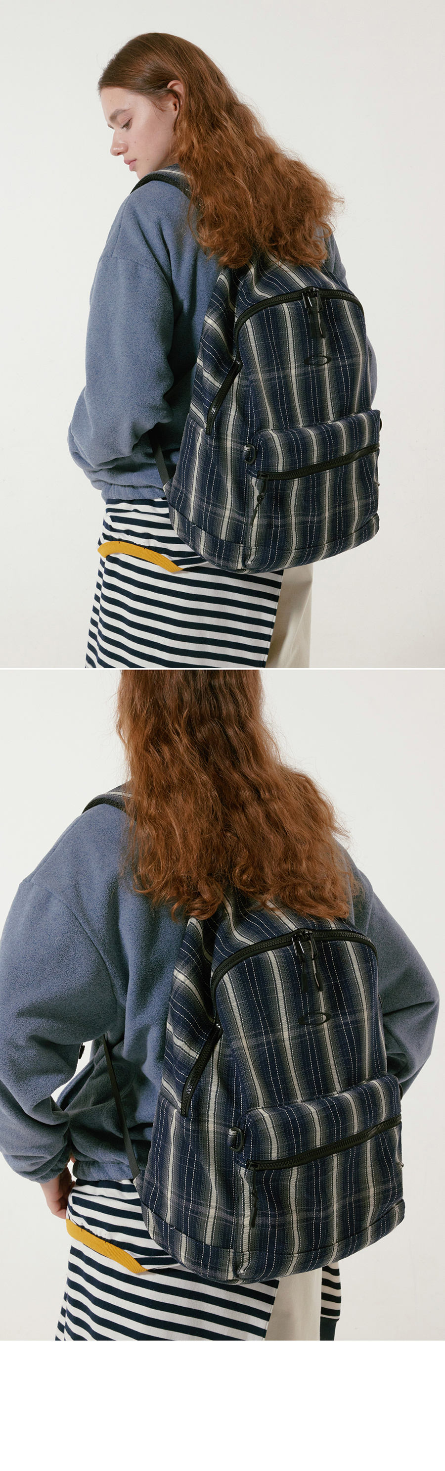 OVER CHECK BACKPACK - 2 COLORS BLACK