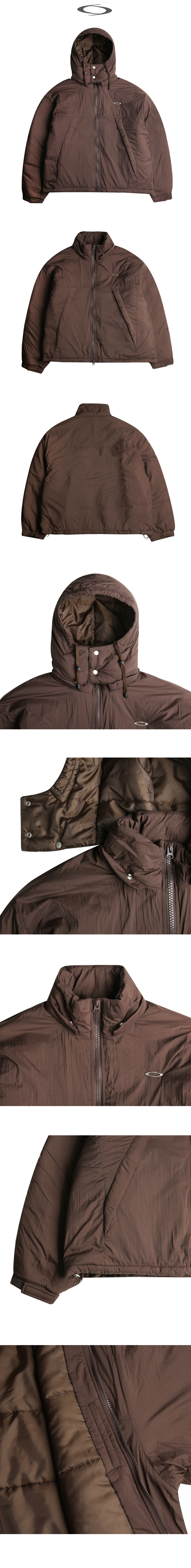 LIGHT HOOD PADDED JACKET - 2 COLORS BROWN