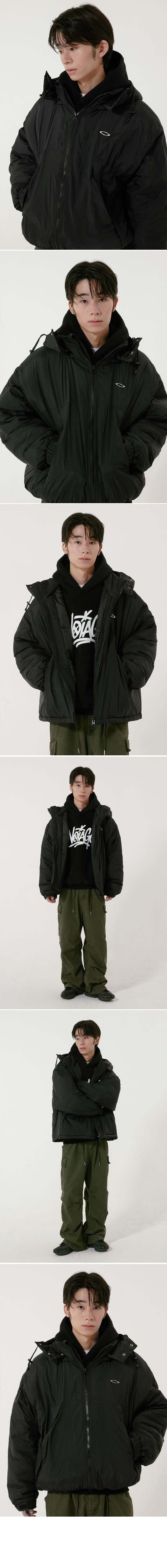 LIGHT HOOD PADDED JACKET - 2 COLORS BROWN