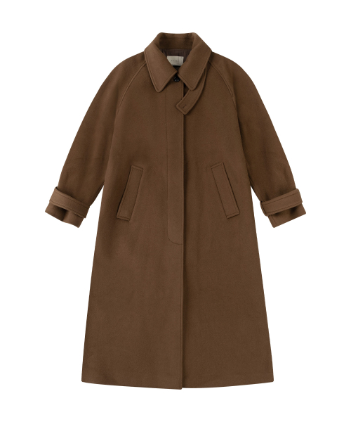 Пальто балмакаан SIOT4128 из кашемира Brown