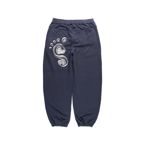 FOOT PRINT LOGO SWEAT PANTS NAVY