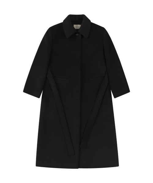 Длинное однобортное пальто SIOT4165_Black