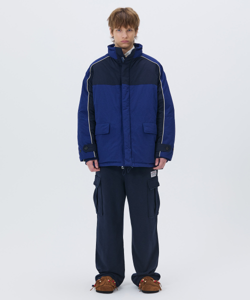COLOR BLOCK PADDING JUMPER BLUE