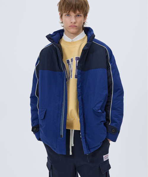 COLOR BLOCK PADDING JUMPER BLUE