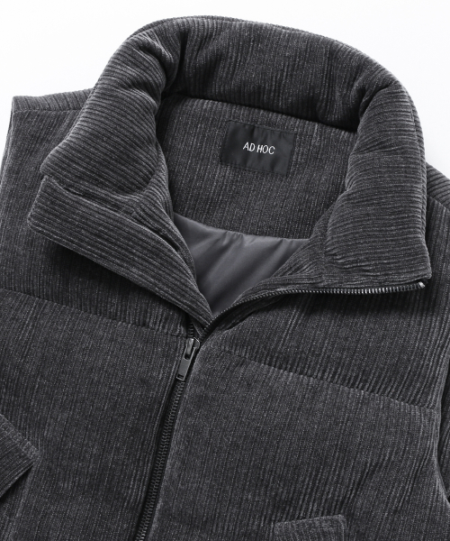 Мужской вельветовый жилет (DK-GREY) (HBAVE20)