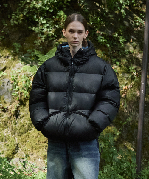 Плотный пуховик The Calm Bicolor MPJ111 [BLACK]