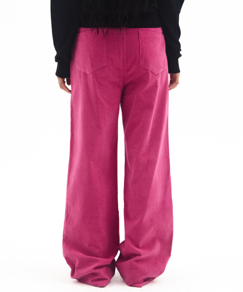 CORDUROY EASY PANTS PINK