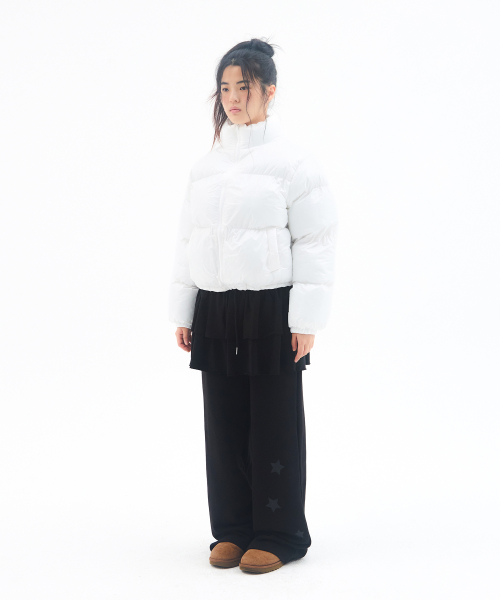 AMES CROP PUFFER PADDING WHITE
