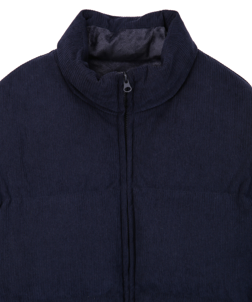 Вельветовый пуховик Essential, Navy IEJU5F007N2